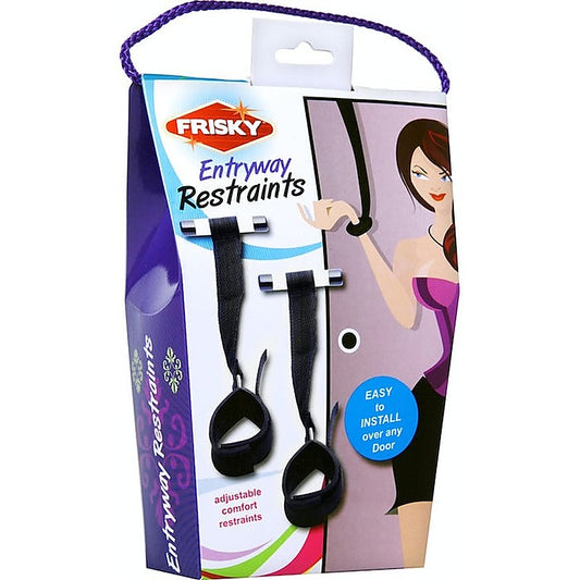 Frisky Entryway BDSM Play Door Restraints by XR Brands - Cuffs And Restraints
