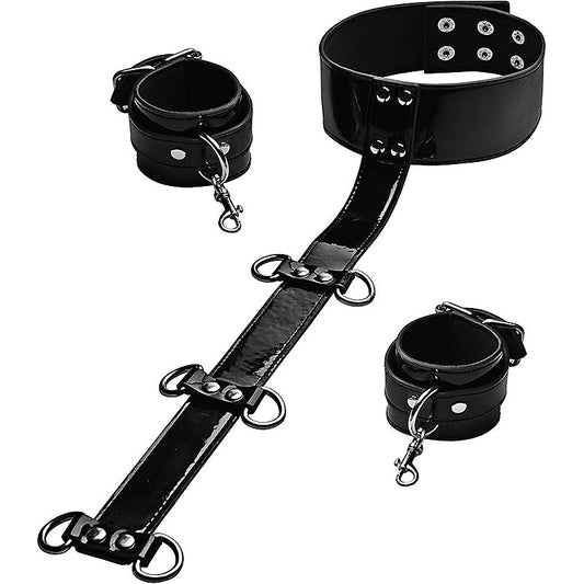Frisky Bound Around Neck to Wrist Restraints by XR Brands - Cuffs And Restraints