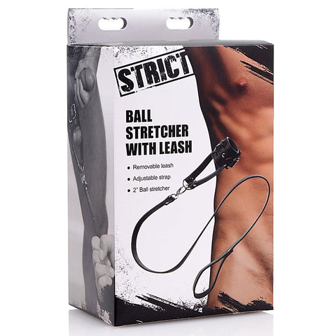 Strict Adjustable Ball Stretcher With Leash by XR Brands - Ball and Cock Toys