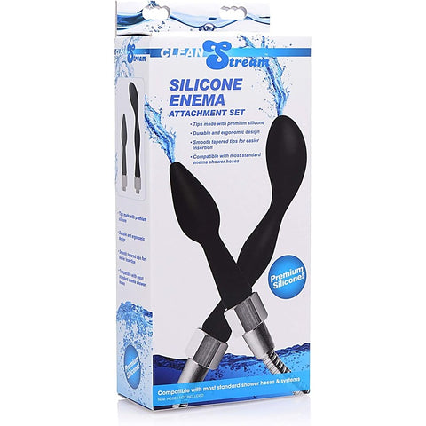 CleanStream Silicone Enema Attachment Set by XR Brands - Enemas and Douches