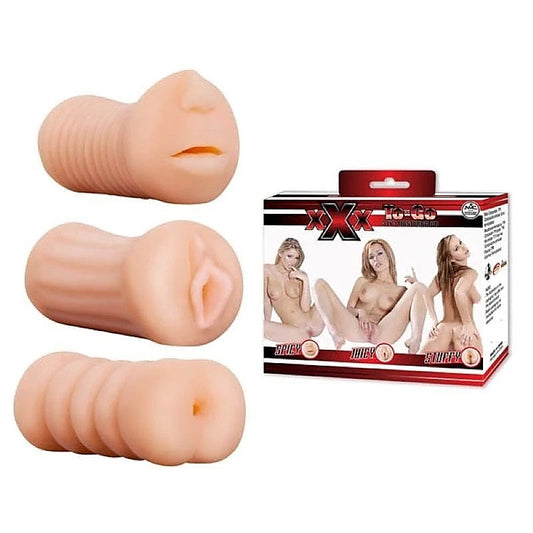 Excellent Power's Compact Pleasure Trio - XXX To Go Stroker Set