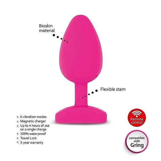 Gvibe Gplug Large Bioskin Butt Plug Sweet Raspberry