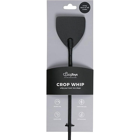 Easy Toys Fetish Collection Wide Crop Bondage Whip Black - Whips And Crops