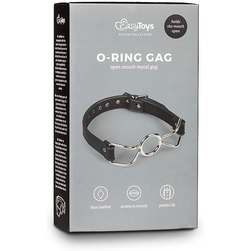 Metal O-Ring Bondage Mouth Gag by Easytoys - Bondage Gags and Bits