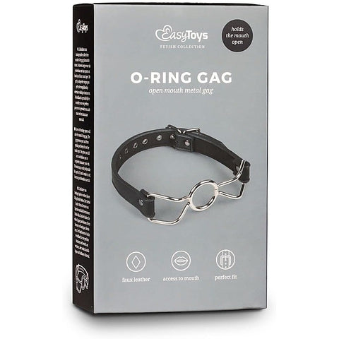 Metal O-Ring Bondage Mouth Gag by Easytoys - Bondage Gags and Bits