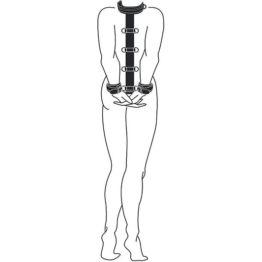 Premium BDSM Neck & Wrist Restraint by Easytoys - Cuffs And Restraints