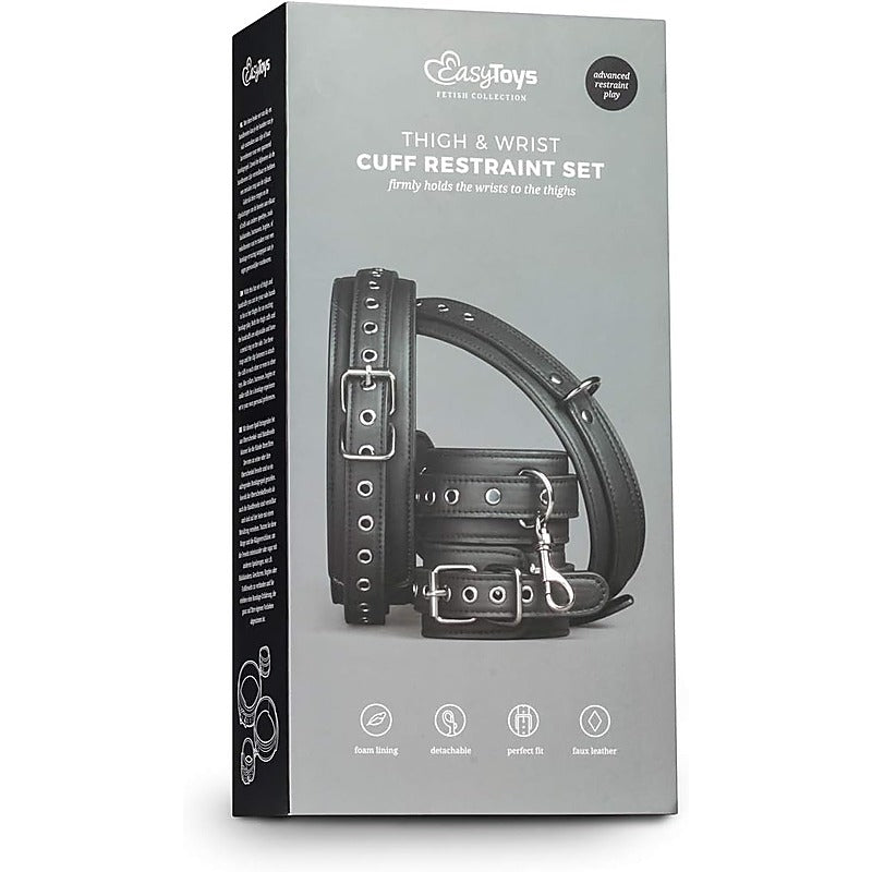 Fetish Collection Bondage Thigh and Wrist Cuff Set - Cuffs And Restraints