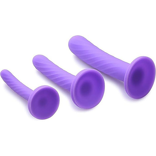 Strap U Tri Play Silicone Dildo Set 3 Piece