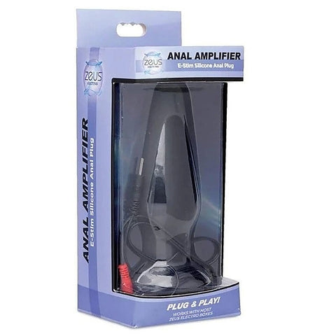 Zeus Anal Amplifier Silicone eStim Anal Plug by XR Brands - Butt Plugs