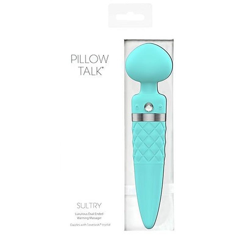 Pillow Talk Sultry Dual Ended Warming Body Wand Massager - Body Wands