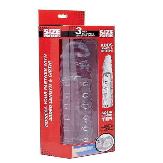 Size Matters 3 inch Mens Penis Enhancer Sleeve - Pumps, Extenders and Sleeves