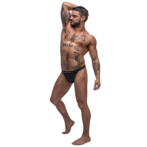 Male Power Grip and Rip Off Mens Thong Black - His Fetish