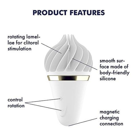 Sweet Treat Lay On Clitoral Vibrator by Satisfyer - Clit Ticklers and Pulsators