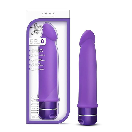 Luxe Purity Multi-Speed Vibrating Dildo - Vibrating Dildos