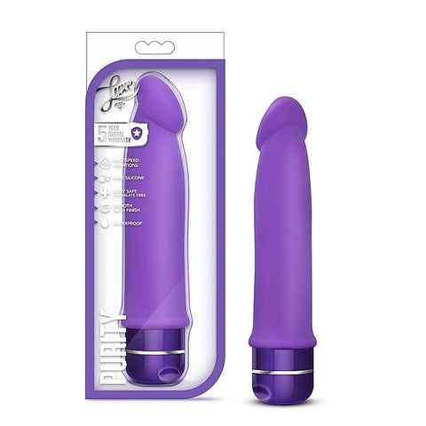 Premium Luxe Purity Multi-Speed Vibrating Dildo - Vibrating Dildos