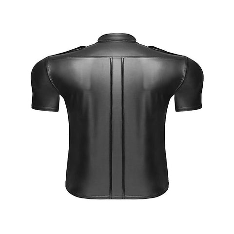 Noir Handmade Mens Sexy And Elegant Shirt With Front Pockets - His Fetish