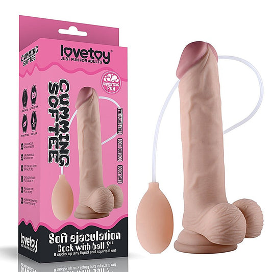 Lovetoy Soft Ejaculation Realistic Cock With Ball - Realistic Dildos