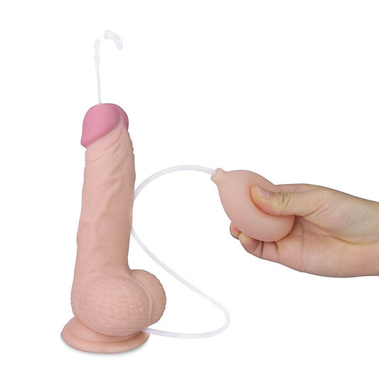 Soft Ejaculation Realistic Cock With Ball by Lovetoy - Realistic Dildos