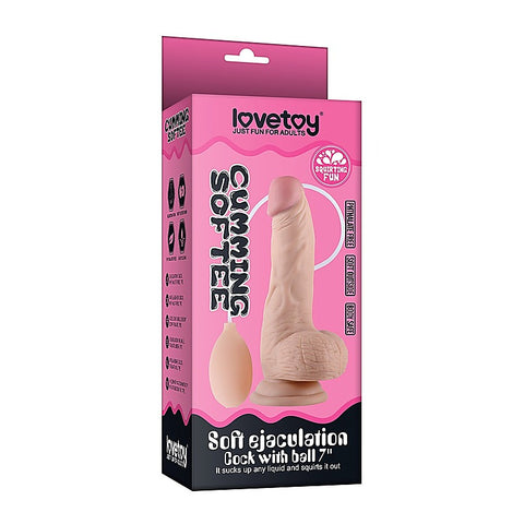 Soft Ejaculation Cock With Ball Realistic Dildo 8in - Realistic Dildos