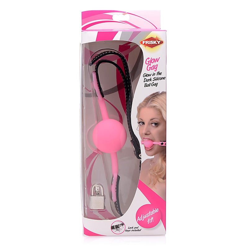 Glow Gag Glow in the Dark Silicone Ball Gag by XR Brands - Bondage Gags and Bits