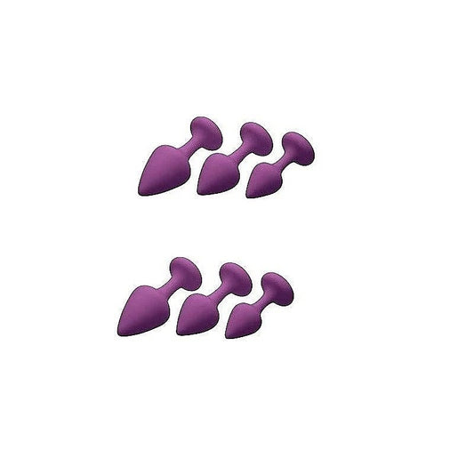Frisky Purple Pleasures Silicone Anal Plugs 3 Piece - Butt Plugs