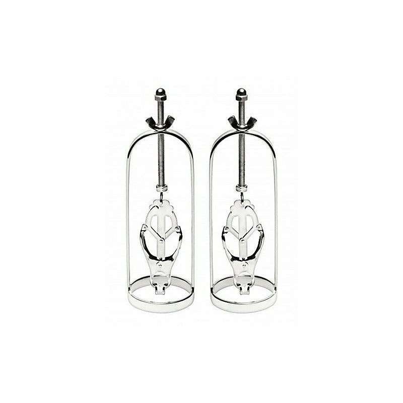 Stainless Steel Clover Clamp Nipple Stretcher by XR Brands - Nipple and Clit Clamps