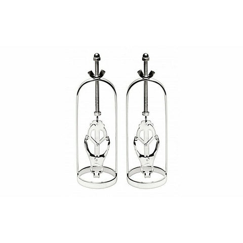 Stainless Steel Clover Clamp Nipple Stretcher by XR Brands - Nipple and Clit Clamps