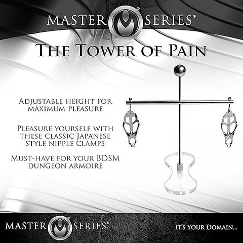 Master Series The Tower of Pain Nipple Clamps - Nipple and Clit Clamps