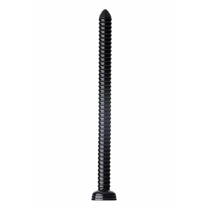 Hosed Ribbed Hose Suction Cup Anal Dildo by XR Brands - Anal Dildos