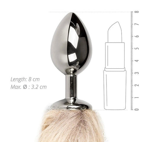 Fetish Collection Fox Tail No 2 Silver Butt Plug by Easytoys - Butt Plugs