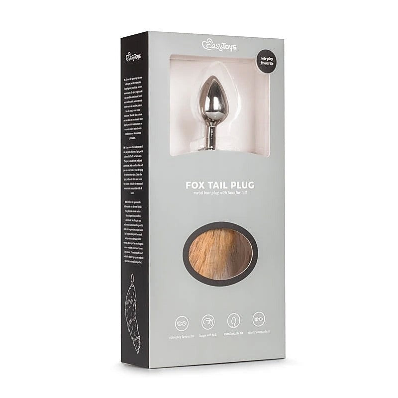 Fetish Collection Fox Tail No 2 Silver Butt Plug by Easytoys - Butt Plugs