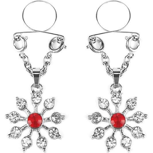 Peekaboo Pasties Ruby and Diamond Star Nipple Jewellery - Breast and Nipple Toys