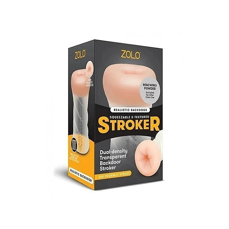 Zolo Backdoor Mens Masturbator Clear by Xgen Products - Masturbators and Strokers