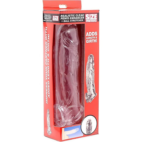 Size Matters Realistic Clear Penis Enhancer by XR Brands - Penis Sleeves and Extenders