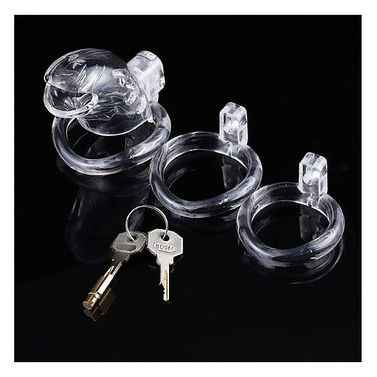 Brutus Shark Male Chastity Cage Clear - Male Chastity