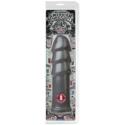 American Bombshell B 10 Warhead 10in Anal Dildo Gun Metal - Anal Dildos