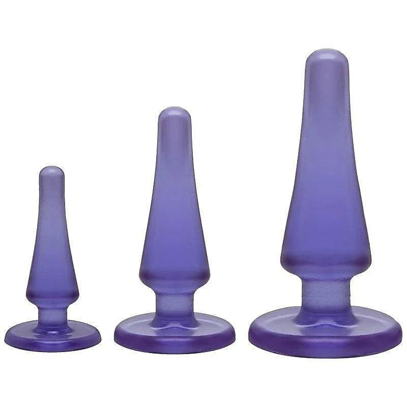 Crystal Jellies Anal Initiation Butt Plug Kit by Doc Johnson - Butt Plugs