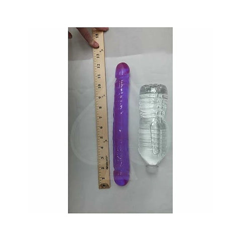 Crystal Jellies Jr Double Dong Purple 12 Inch - Double Ender