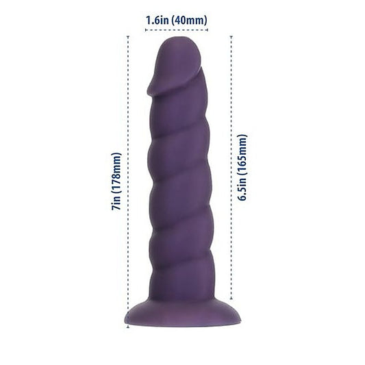 Addiction Unicorn Realistic Dildo 7 inch Purple - Realistic Dildos
