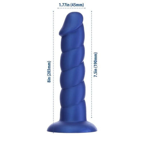 Unicorn Silicone Dildo Blue by BMS Factory - Realistic Dildos