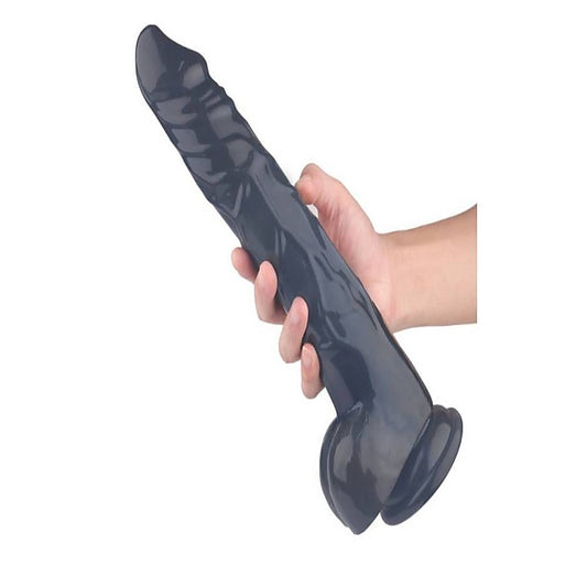 S-Hande King Kong Realistic Dong With Balls Black - Realistic Dildos