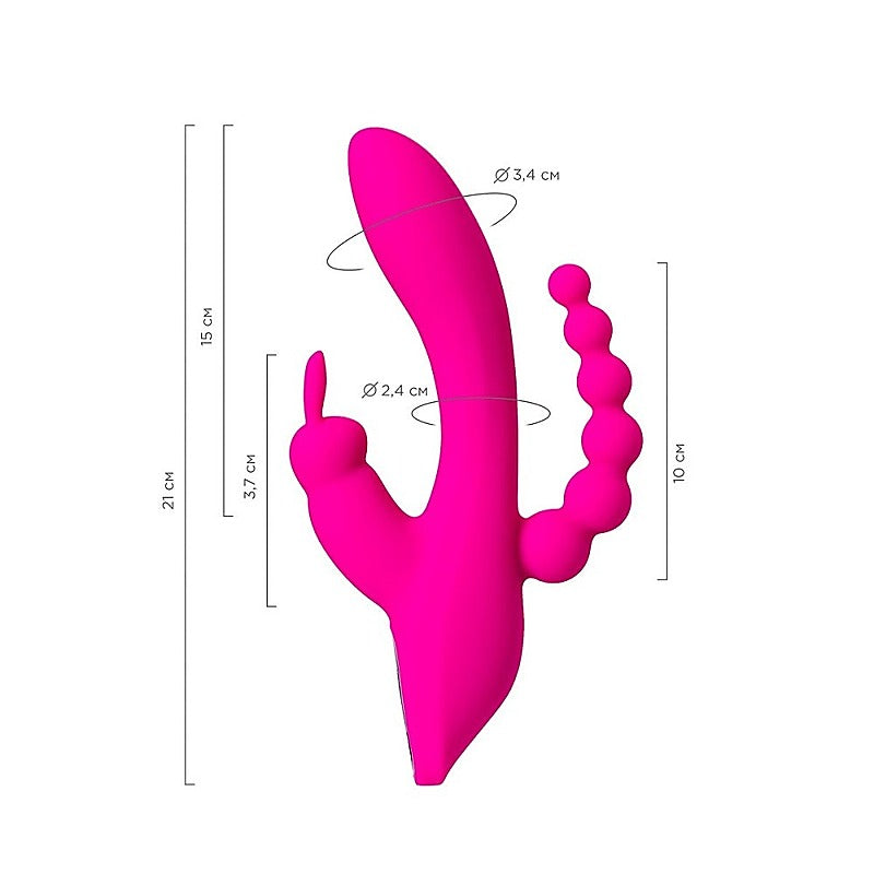 JOS Spanky Triple Stimulator Rabbit by ToyFa - Rabbit Vibrators