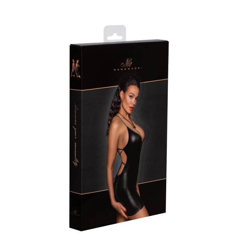 Power Wetlook Mini Dress by Noir Handmade - Her Fetish