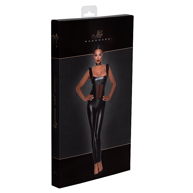 Power Wetlook Overall Women Dress by Noir Handmade - Her Fetish