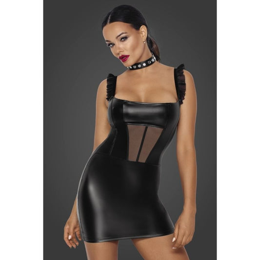 Power Wetlook Dress w/ Front Tulle Inserts - Her Fetish