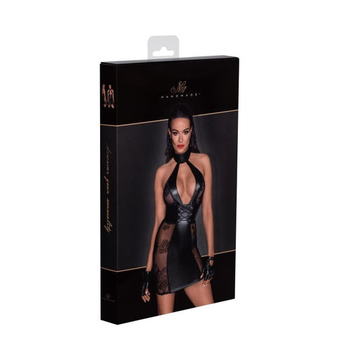Power Wetlook tulle dress w/ Inserts & Corset Binding - Her Fetish