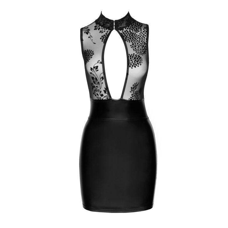 Power Wetlook Dress w/ Skirt & Tulle Top by Noir Handmade - Her Fetish