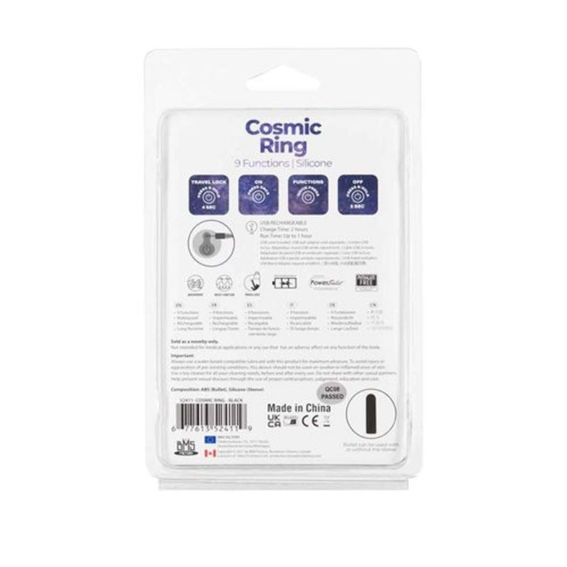 Power Bullet Cosmic Cock Ring w/ Bullet by BMS Factory - Vibrating Cock Rings