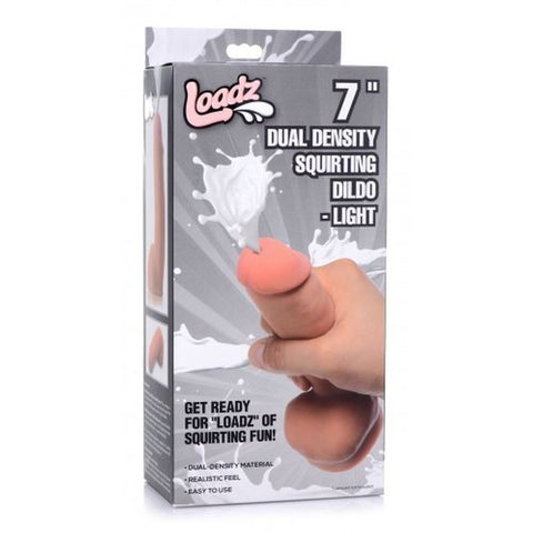 Dual Density Squirting Dildo w/ Balls Reservoir 7in - Realistic Dildos
