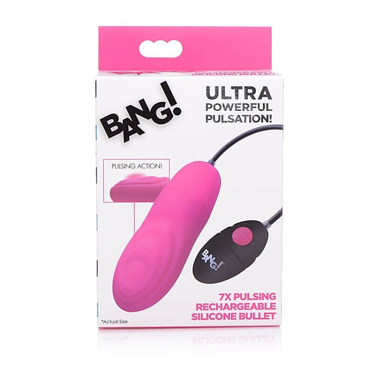 Bang 7X Pulsing Rechargeable Vibrating Bullet Vibrator - Bullet Vibrators